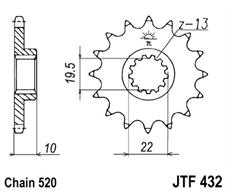 JT/JT kolečko JTF432 SUZUKI RM 250