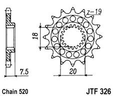 JT/JT kolečko JTF326  HONDA CR 125