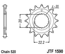 JT/JT kolečko JTF1590 YAMAHA YZ/YZF