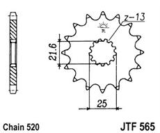 JT/JT kolečko JTF565  KAWASAKI/YAMAHA