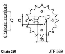 JT/JT kolečko JTF569 KAWASAKI/YAMAHA