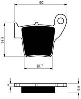 /Motomaster 0943-11 zadné platničky HONDA CR 125,250 02-07,CRF 250,450 od 02