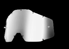 100%/100% Sklo do okuliarov Strata , Accuri , Racecraft    Silver Mirror