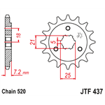 JT sprockets/Vyvodové koliečko JTF437.16 Suzuki DR600/650