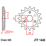 JT sprockets/Vyvodové koliečko JTF1448.15 Suzuki DR650,DR800,
