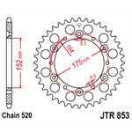 JT sprockets/Rozeta JT sprockets Yamaha TT600E