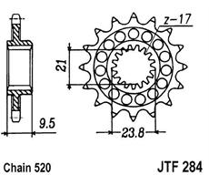 JT/JT kolečko JTF284 HONDA CR/CRF