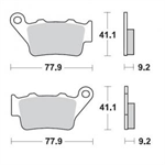 MOTOMASTER/MOTOMASTER NITRO zadné brzdové platničky KTM SX/EXC/SMR 125-640  94-03 ,HUSQVARNA 95-05