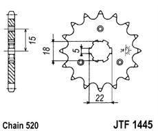 JT/JT kolečko JTF1445 KAWASAKI KX 125