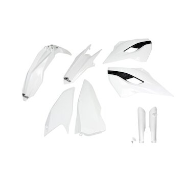UFO Kompletný plastový KIT Husqvarna TE-FE 125-250-300-350-450 2015-2016 biela