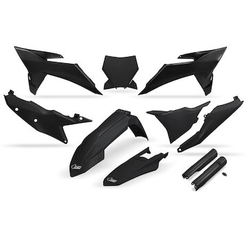 UFO Kompletný plastový KIT KTM SX 125/150/250/300 SX-F 250/350/450 25-26 čierna
