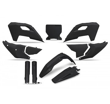 UFO Kompletný plastový KIT Husqvarna TC125/250, FC250/350/450, TX300, FX350/450 23-24 čierna