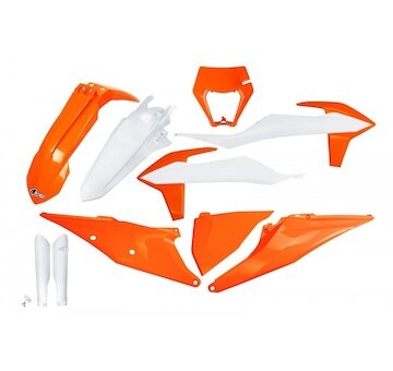UFO Kompletný plastový KIT KTM EXC 150,250,300/ EXC-F 250,350,450,500 s prednou maskou 2020-2023 originál 23