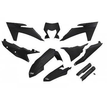 UFO Kompletný plastový KIT KTM EXC 150/250/300 EXC-F 250/350/450/500 24-26 čierna