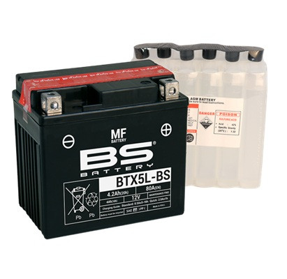 Bezúdržbový motocyklový akumulátor BS-BATTERY BTX5L-BS