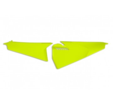 UFO Tabuľky zadné Husq. TC125/250 FC250/350/450 19-23 TE 150 TE-TX250/300 FE250/350/450 20-23 vrchné-vetrané neón. žltá