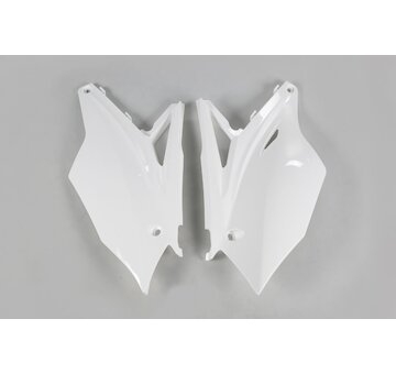 UFO Tabuľky zadné Kawasaki KXF 250 17-20/KXF 450 16-18 biela