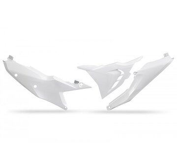 UFO Zadné tabuľky ventilované KTM 125 150 250 300 350 450 500 SX/SX-F 2023-2026 EXC/EXC-F 2024-2026 biela