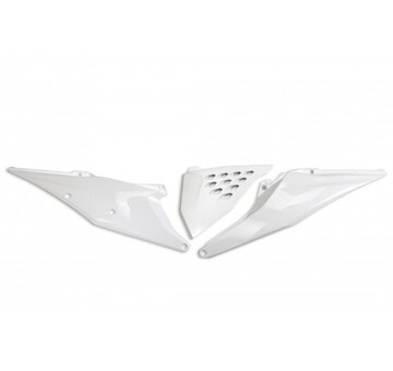 UFO Tabuľky zadné KTM SX-SX-F 19-22/EXC-EXC-F 20-23 125,150,250,300,350,450,500 2019-2023 ľavá-vetrané biela