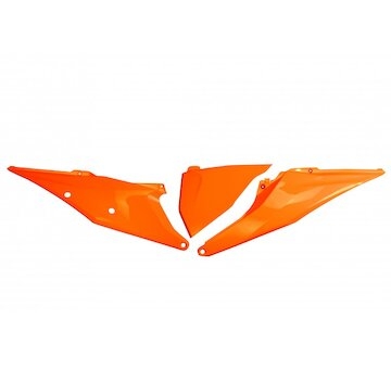 UFO Tabuľky zadné KTM SX-SX-F 19-22/EXC-EXC-F 20-23 125,150,250,300,350,450,500 2019-2023 ľavá s krytom airboxu oranžová