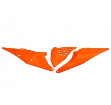 UFO Tabuľky zadné KTM SX-SX-F 19-22/EXC-EXC-F 20-23 125,150,250,300,350,450,500 2019-2023 ľavá-vetrané oranžová