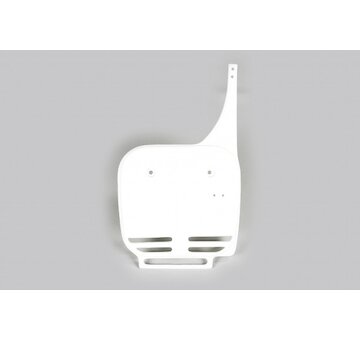 UFO Tabuľka predná Kawasaki KX 60 1984–2004 Suzuki RM 60 2003–2004 biela