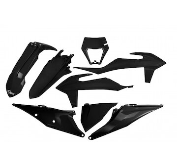 UFO Sada plastov KTM EXC 150,250,300/ EXC-F 250,350,450,500 s prednou maskou 2020-2023 čierna