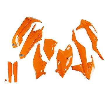 UFO Kompletná sada plastov KTM EXC/EXC-F 17-19 oranžová