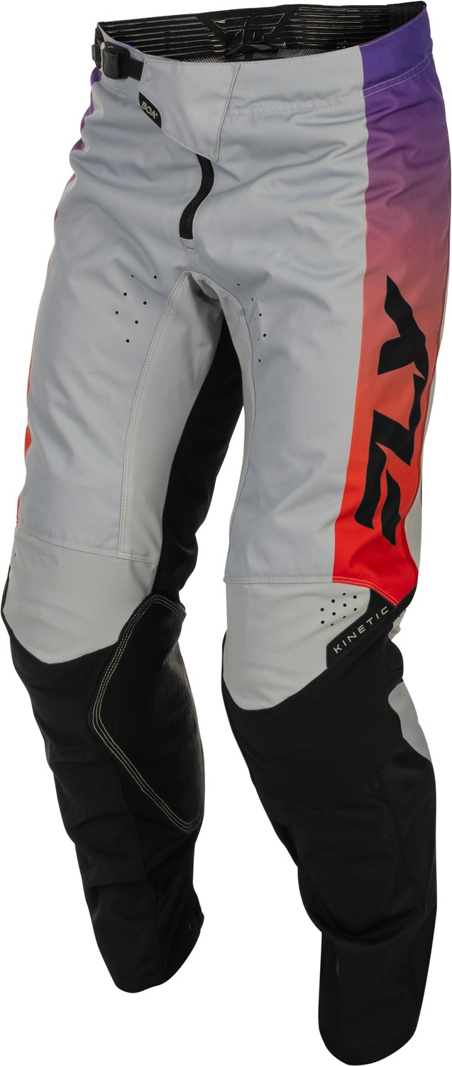 FLY Racing MX-nohavice KINETIC 2026 Black Grey Red Purple