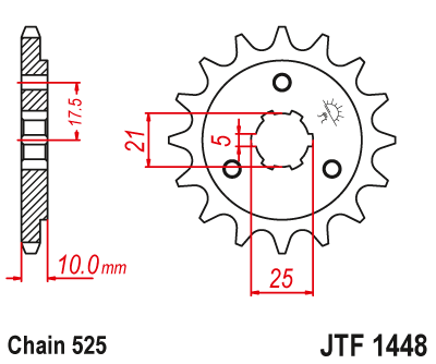Vyvodové koliečko JTF1448.15 Suzuki DR650,DR800,
