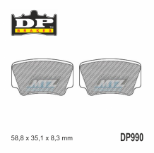 Brzdové platničky zadné DP990 DP BRAKES KTM Quad 450,505,525